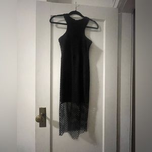 Sexy black cocktail dress.